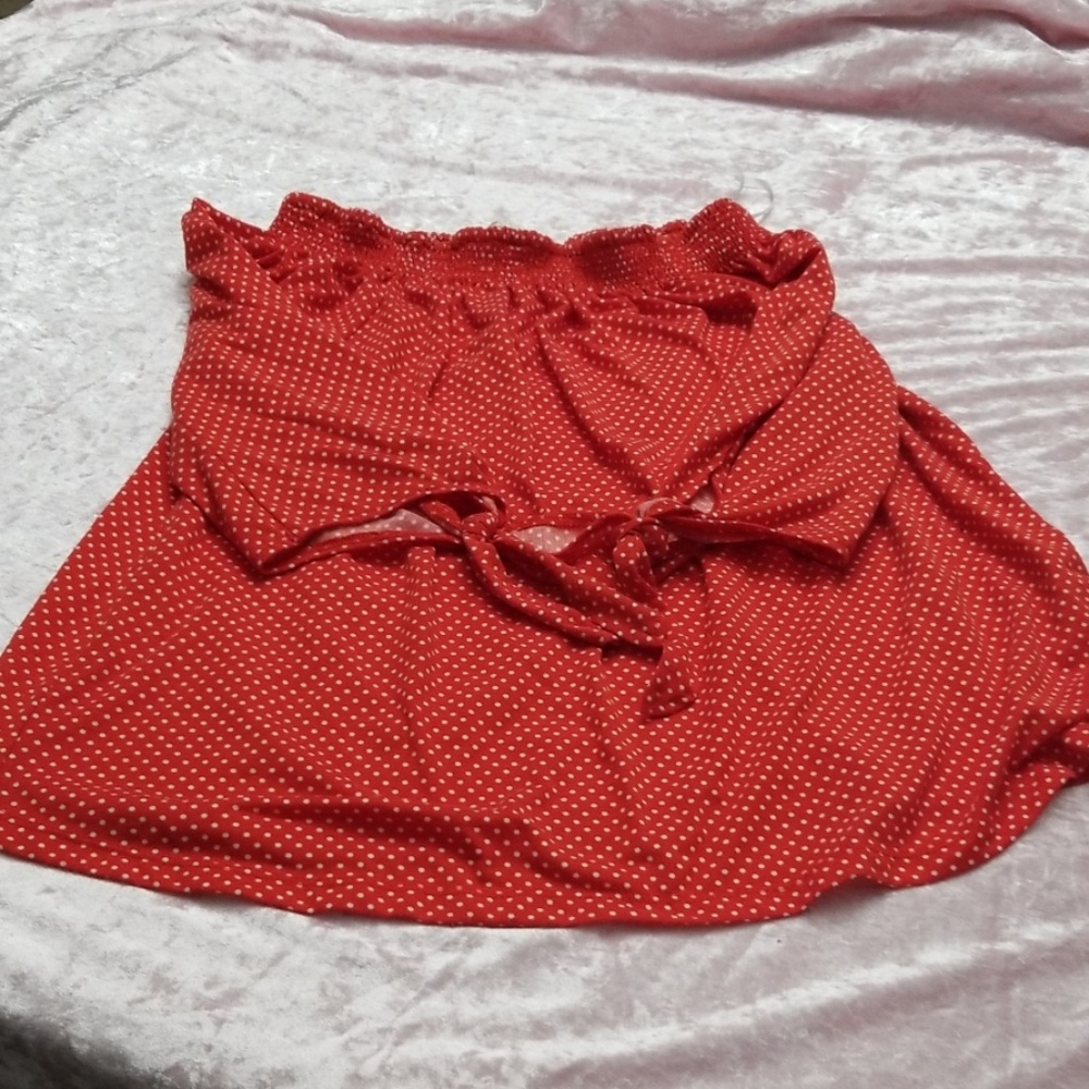 Red and white  Polka dot shirt